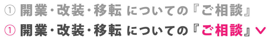 開業･改装･移転についてのご相談
